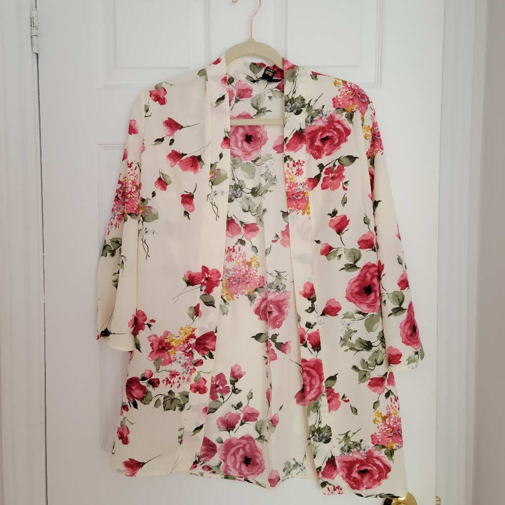 Summer Floral Swimsuit Cover Small
